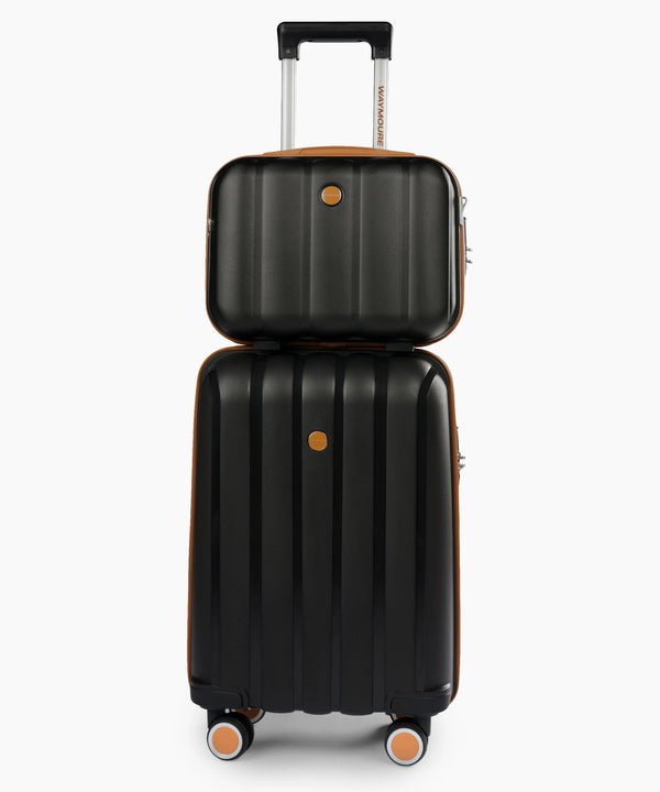 Sky Line 20+14 Inch Hand Bag Black X Brown
