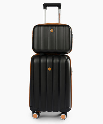 Sky Line 20+14 Inch Hand Bag Black X Brown