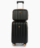 Sky Line 20+14 Inch Hand Bag Black X Brown
