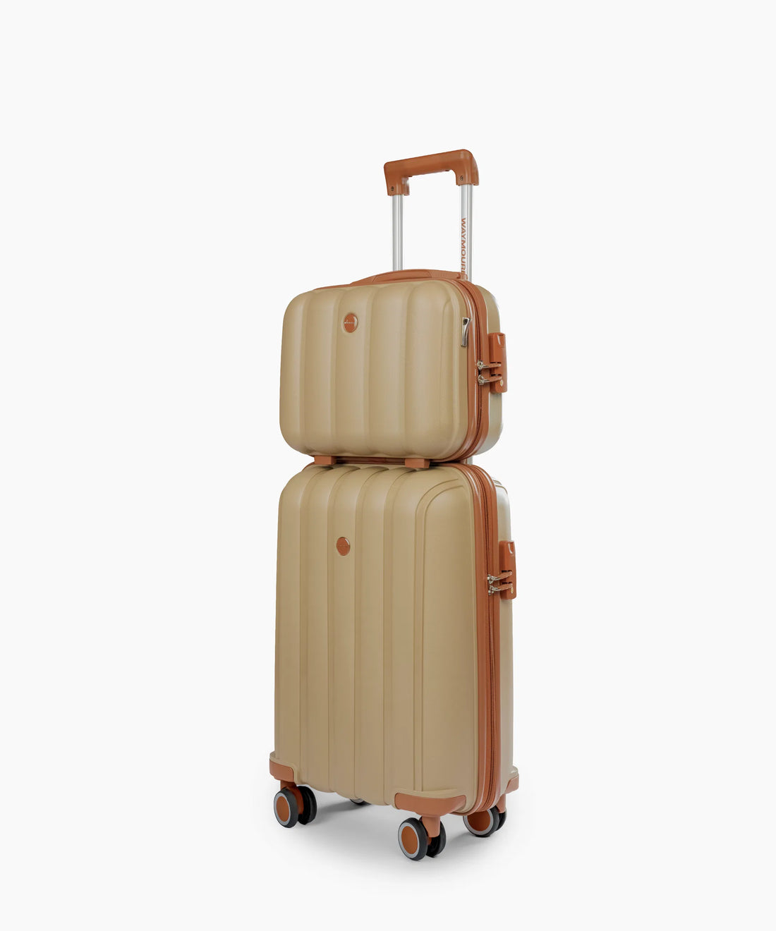 Sky Line 20+14 Inch Hand Bag Beige X Brown