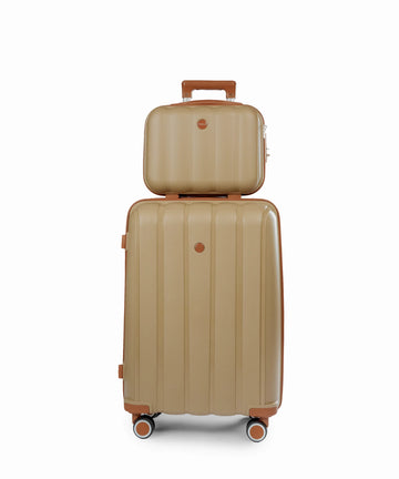 Sky Line 24+14 Inch Hand Bag Beige X Brown
