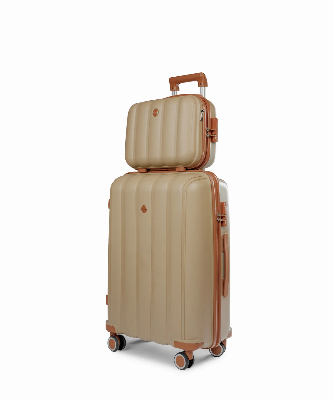 Sky Line 24+14 Inch Hand Bag Beige X Brown
