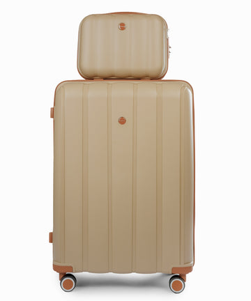 Sky Line 28+14 Inch Hand Bag Beige X Brown