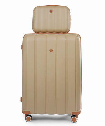Sky Line 28+14 Inch Hand Bag Beige X Brown