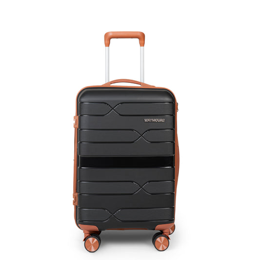 Valencia Black x Brown 20 Inch Cabin Bag